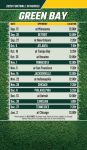 Sports Schedules: Green Bay Full Magnet Football Schedule